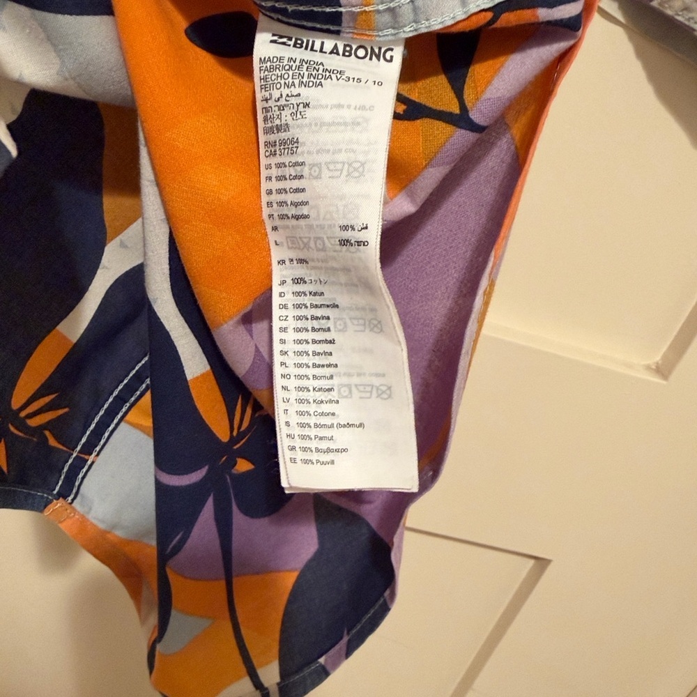 🌴 Boys Surf Shirt Bundle Billabong + Quiksilver Size 5 100% Cotton Tropical - Picture 7 of 14